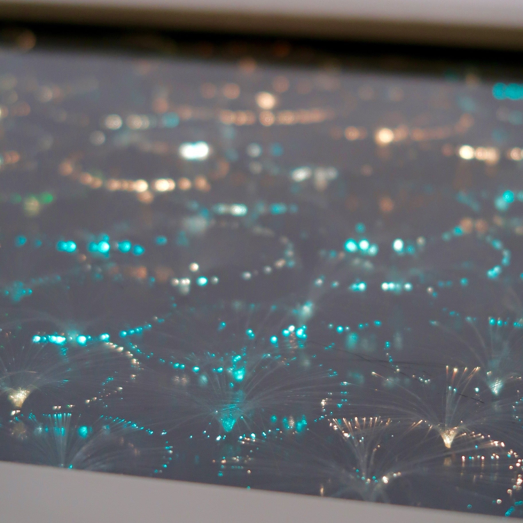 Fantastic 1970's fibre optic table .