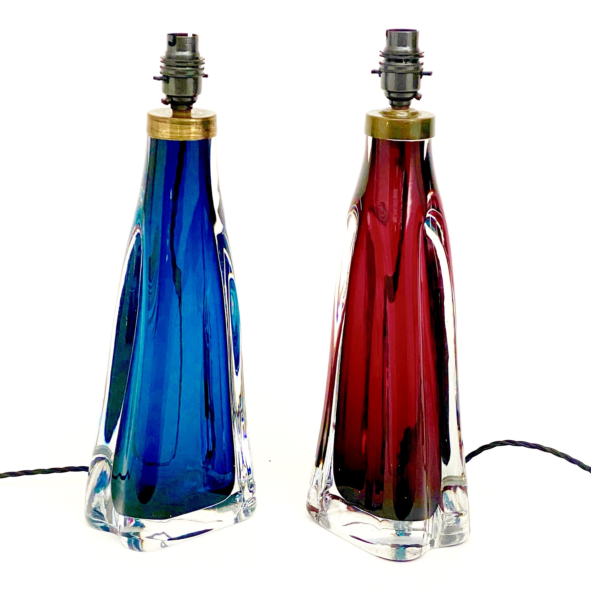 Swedish glass Table Lamps by Carl Fagerlund for Orrefors  .