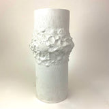 Large circular german bisque ceramic vase circa 1960
