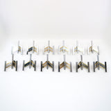 Extremely rare set of 6 Modernist Scolari wall lights . (3 Pairs only)