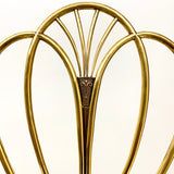 Very stylish set of 4 vintage brass dinning chairs .