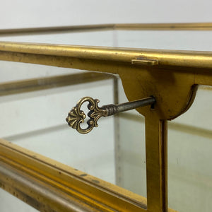 Fabulous French bronze vitrine with glazed hinge top circa 1900.