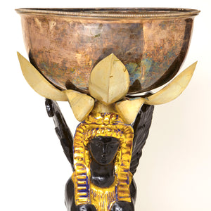 Anthony Redmile composition and silver plate Sphynx Planter.