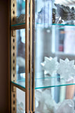 French brass display cabinet with mirrored back circa 1900