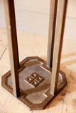 Peter Ghyczy  bronze and glass stand circa 1970 .