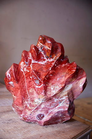 Huge specimen of red 'fire'Jasper 60cm high.