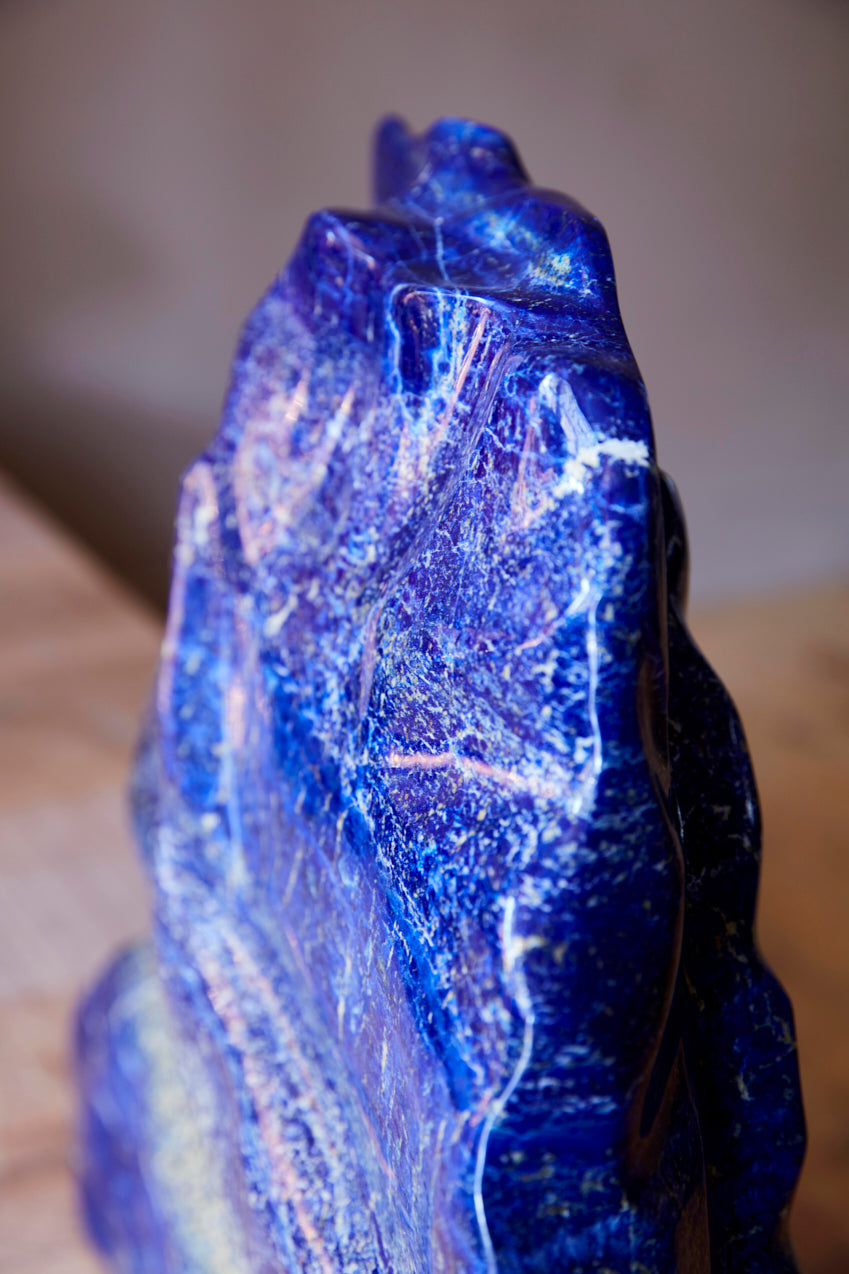 Large and impressive lapis lazuli specimen 80- cm tall.