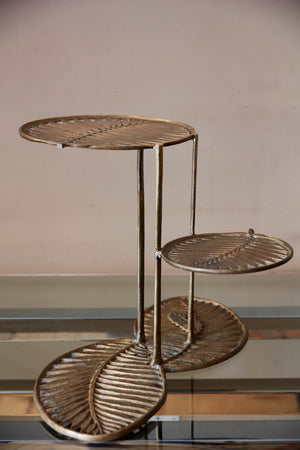 Bronze palm table stand circa 1950