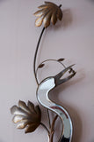 Mirror in the form of a flamingo with lights french circa 1970