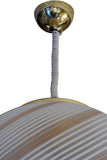 X Large Striped Glass Ball Chandelier