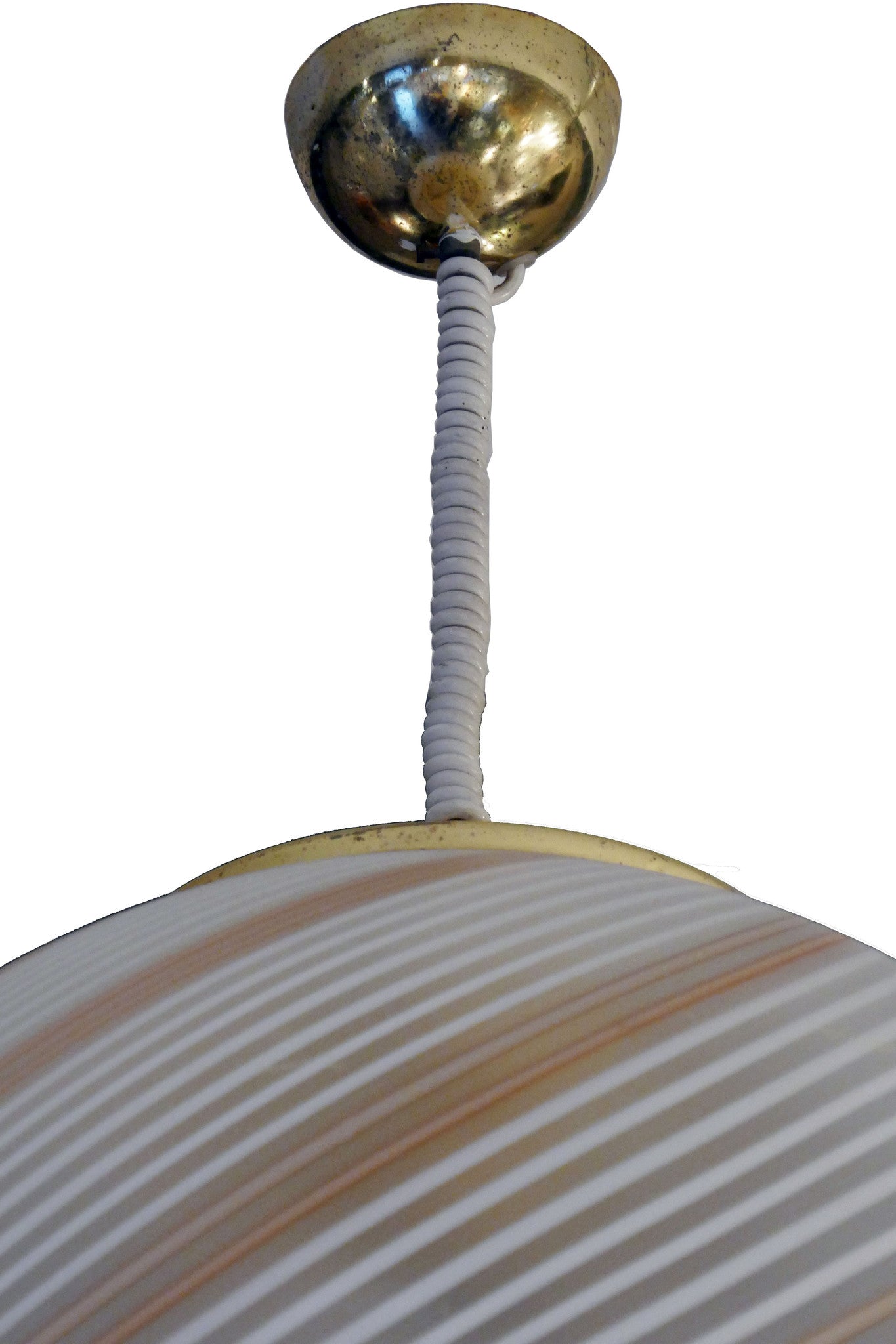 X Large Striped Glass Ball Chandelier