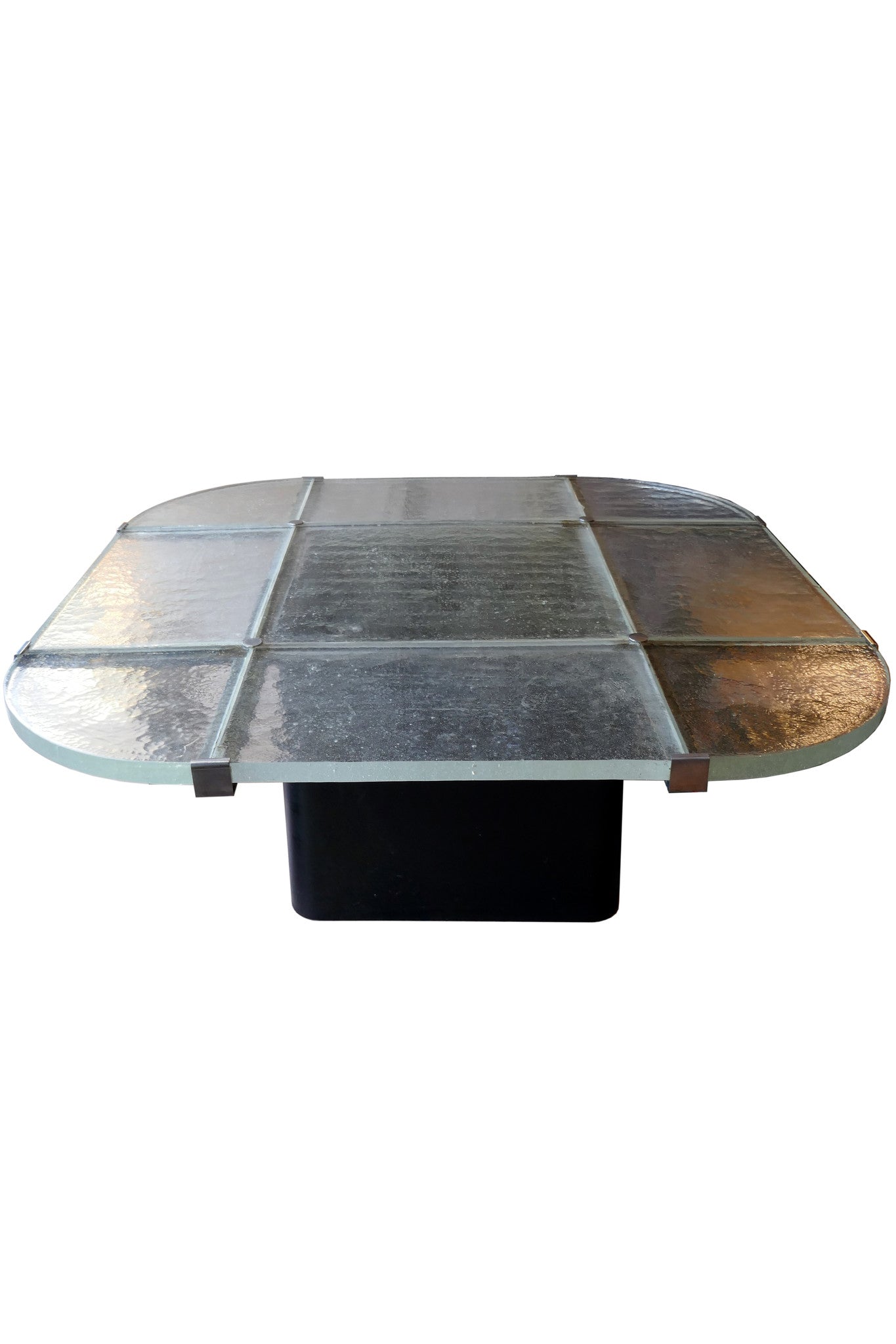 X Large  Coffee Table with impressive sand cast glass for De Sede