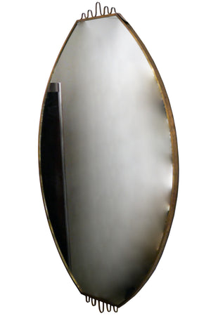 X Large Brass 1950 Italian wall Mirror