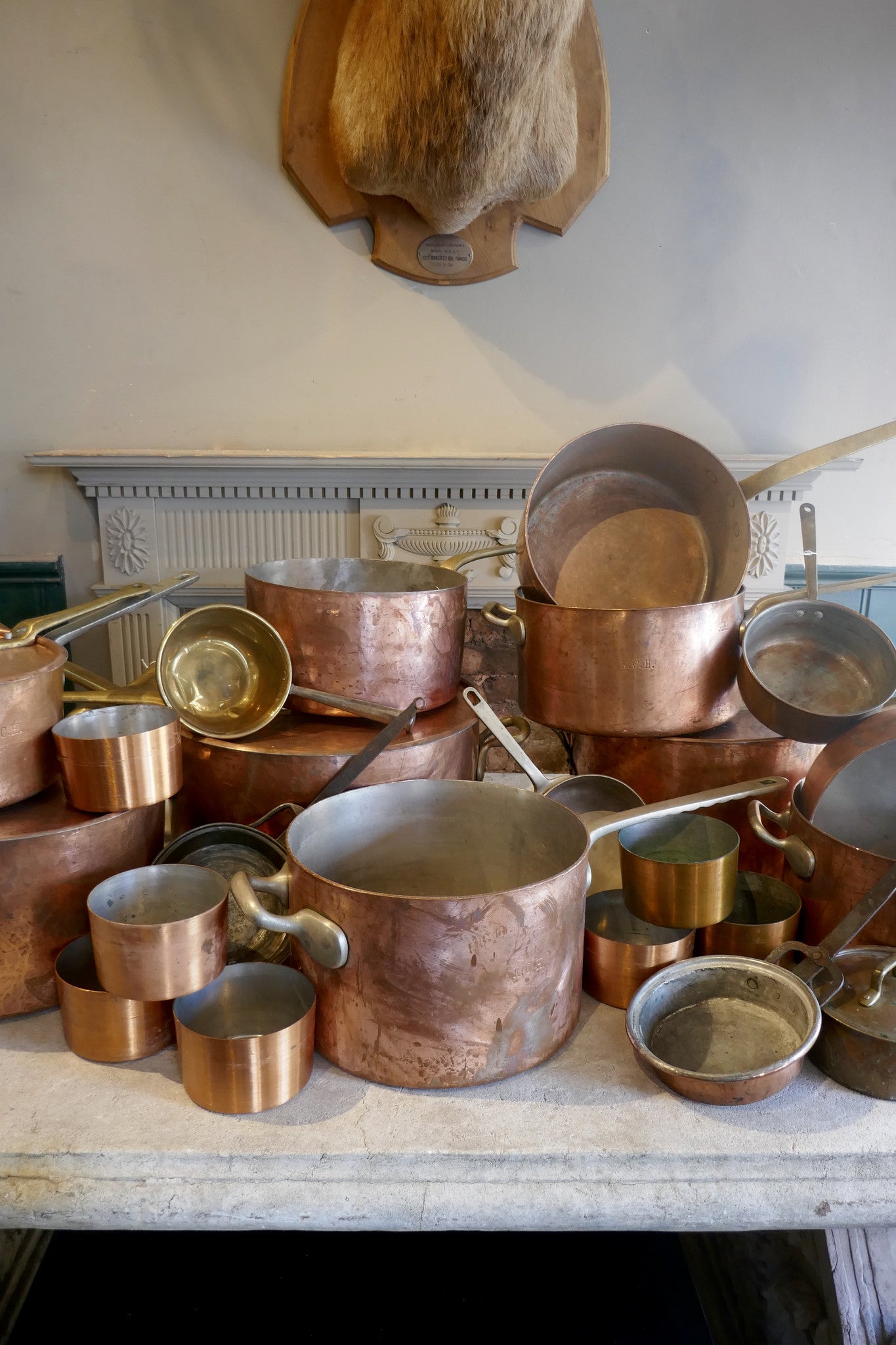 X Collection of Copper Pans