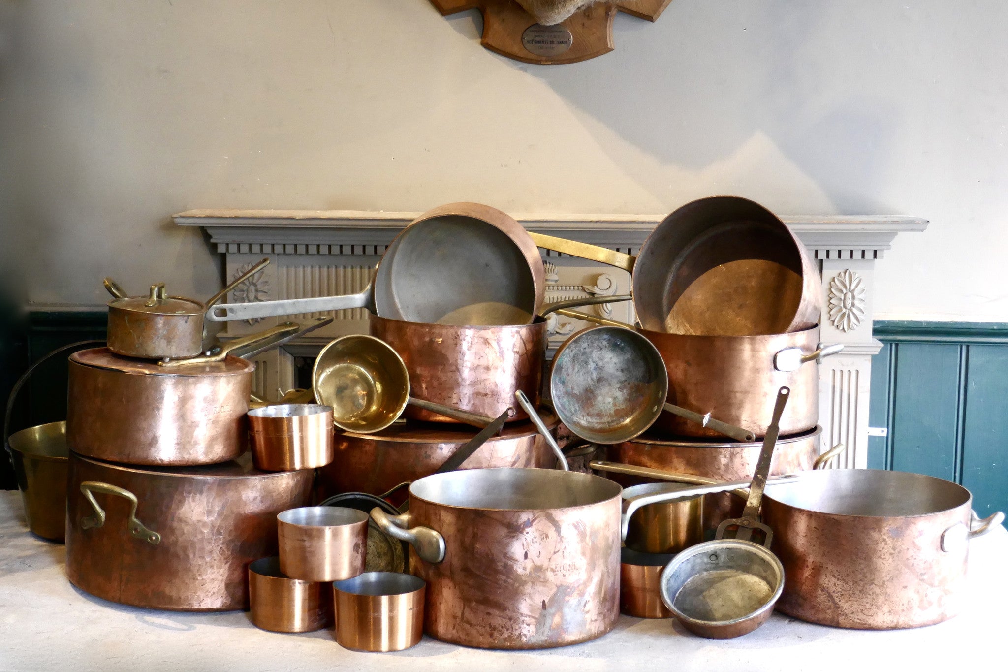 X Collection of Copper Pans
