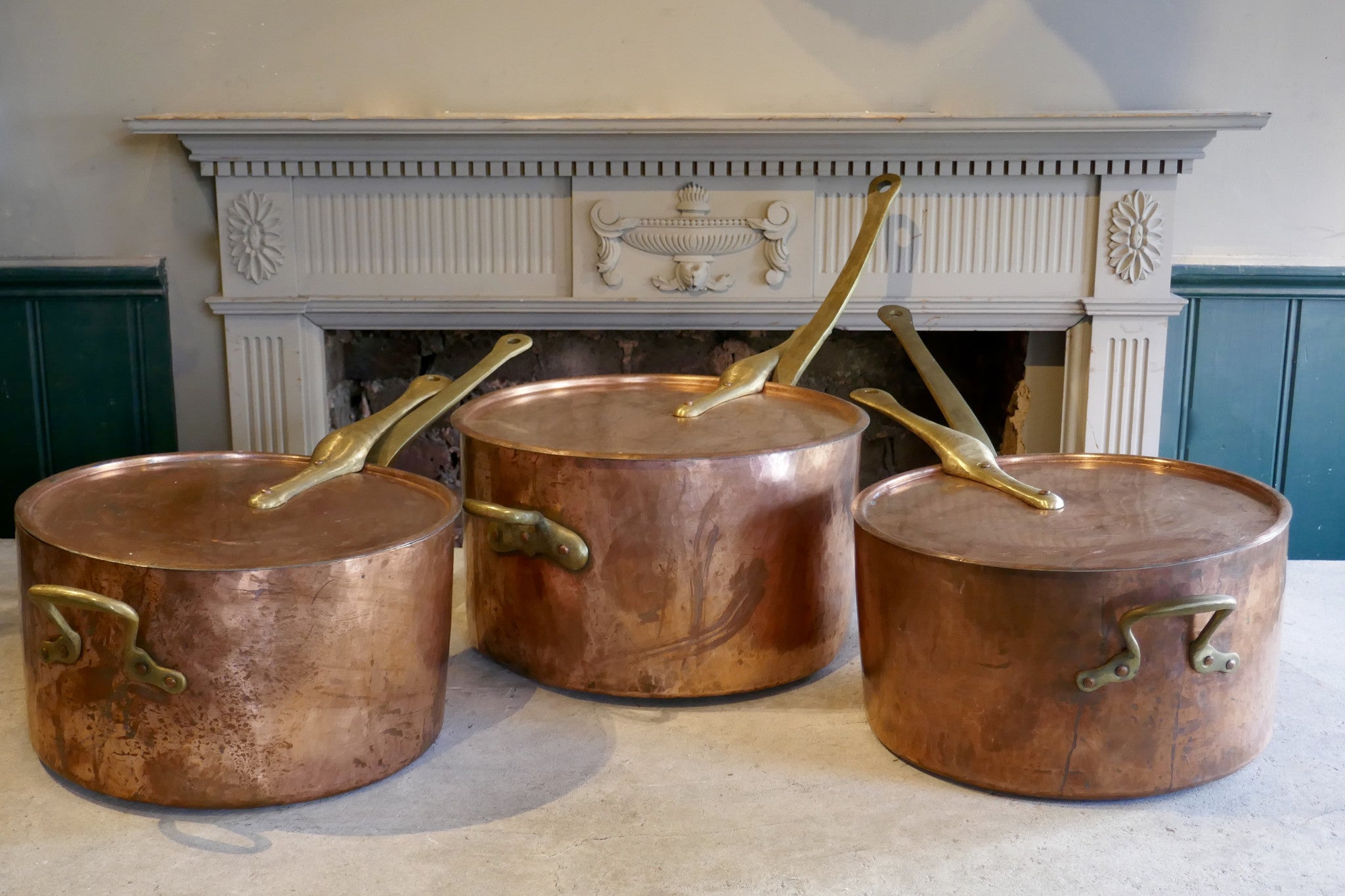 X Collection of Copper Pans