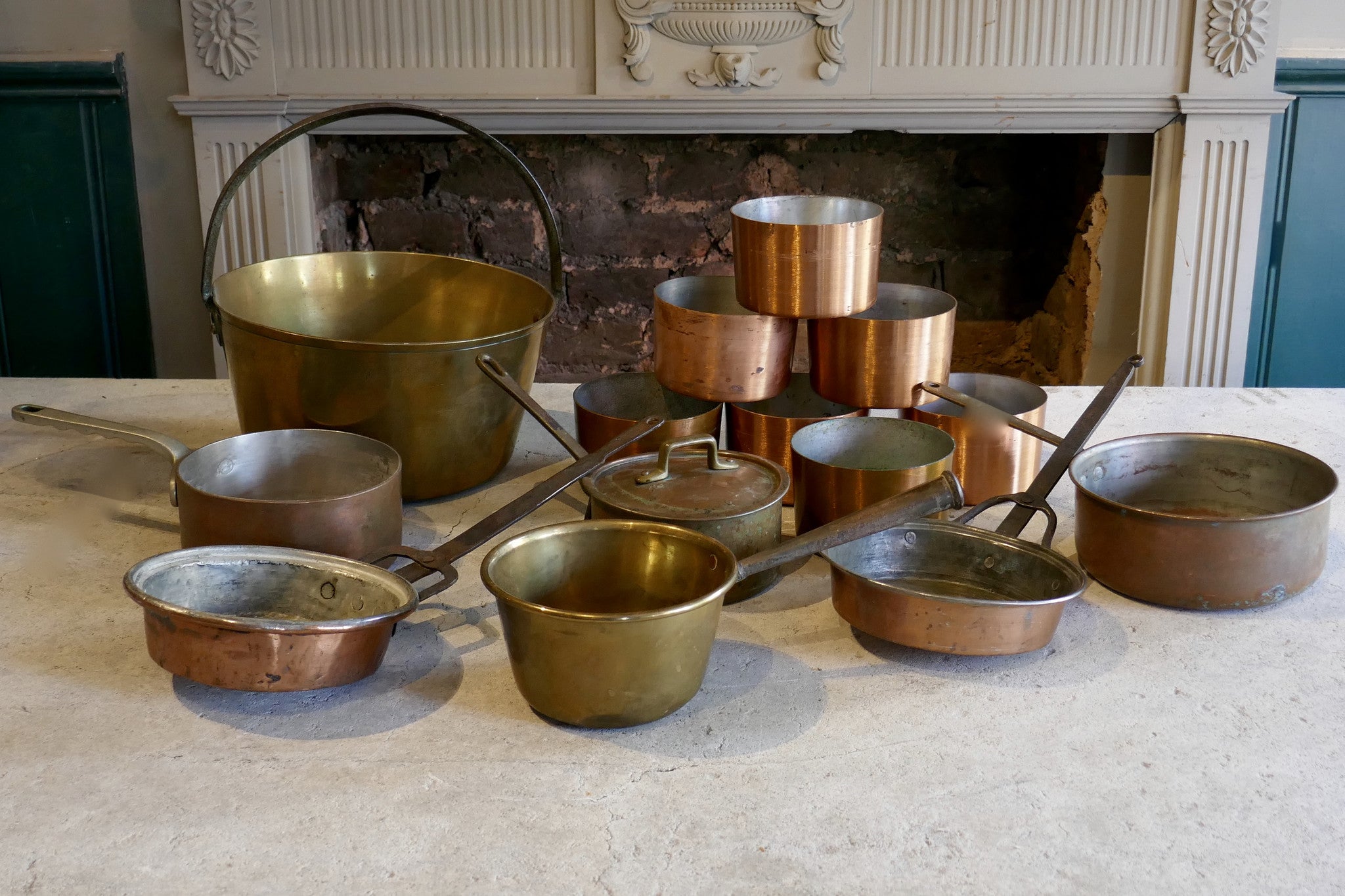 X Collection of Copper Pans