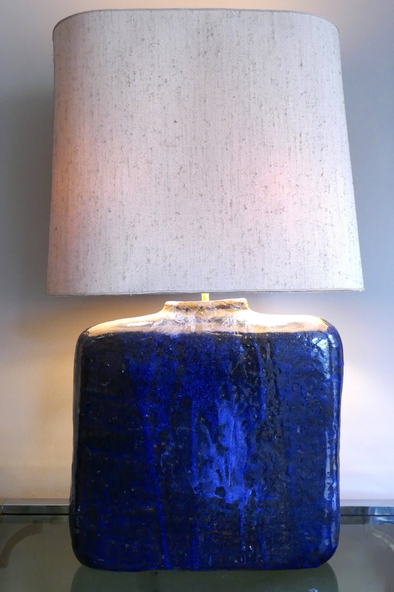 X Blue Ceramic Table Light