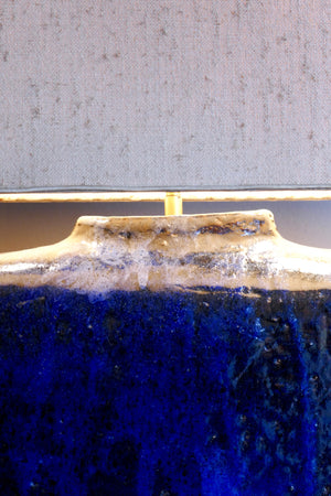 X Blue Ceramic Table Light
