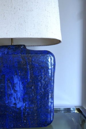 X Blue Ceramic Table Light