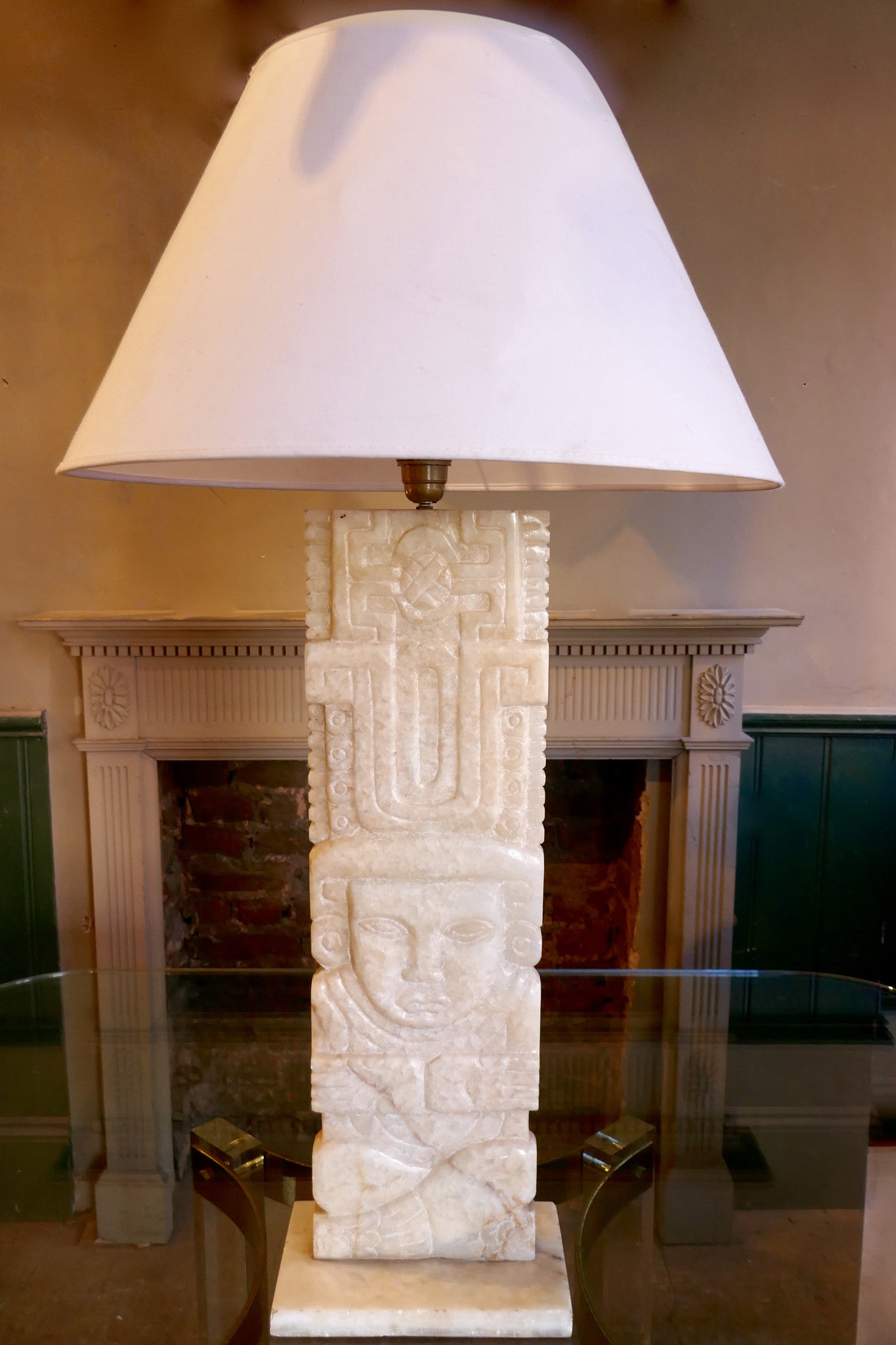 X Alabaster Table Lamp