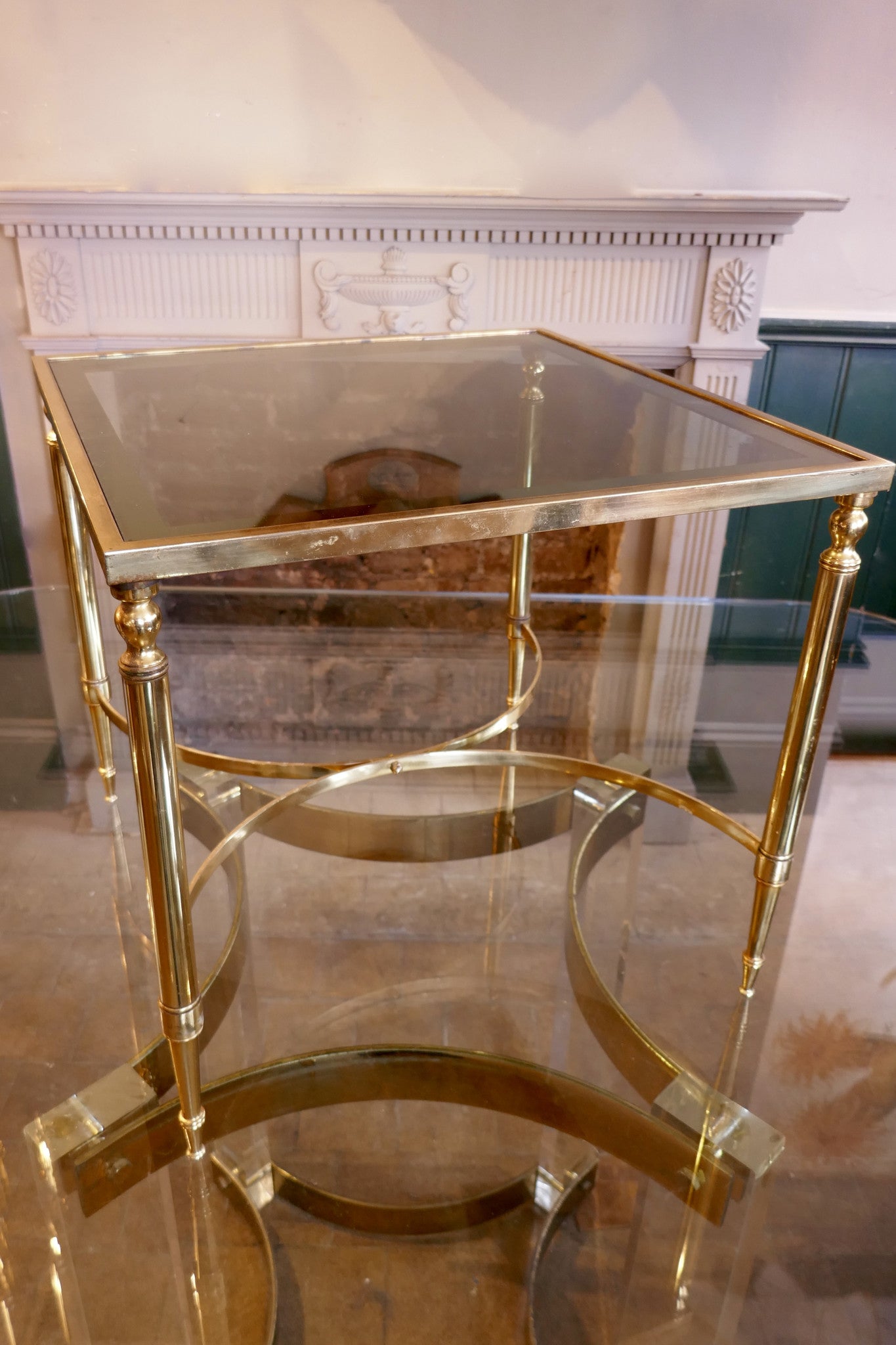 X Brass Table Set