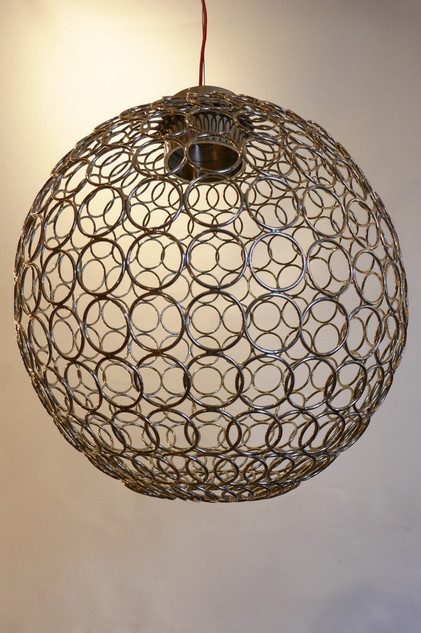 Steel Ring Chandelier by Bruno Rainaldi