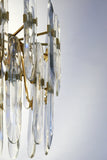 X 1970's Three-Light gold-plated Chandelier by Gaetano Sciolari