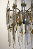 X 1970's Three-Light gold-plated Chandelier by Gaetano Sciolari