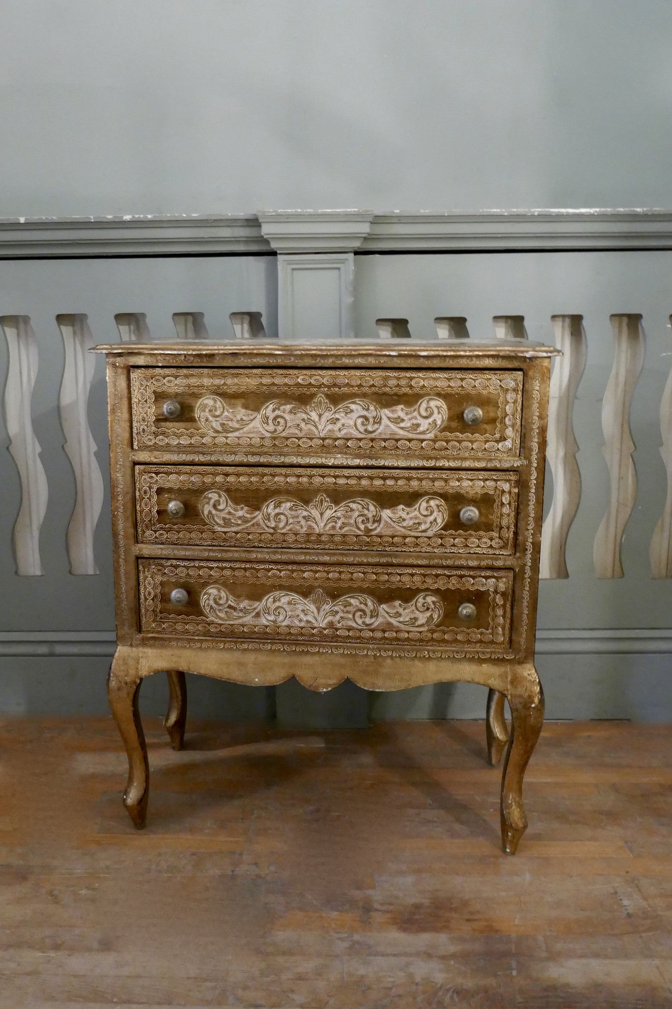 X Florentine 3 drawer cabinet.