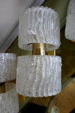 X Set of Four Glass and Brass Wall Lights