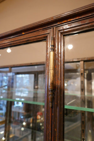 French early twentieth century, glazed  display cabinet  in steel.