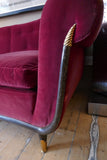 Highly decorative Guglielmo Ulrich 3 seater sofa circa 1940 . With gilt bronze embelishments.