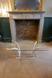 Decorative 1970's coffee table with RESIN faux tusk supports .