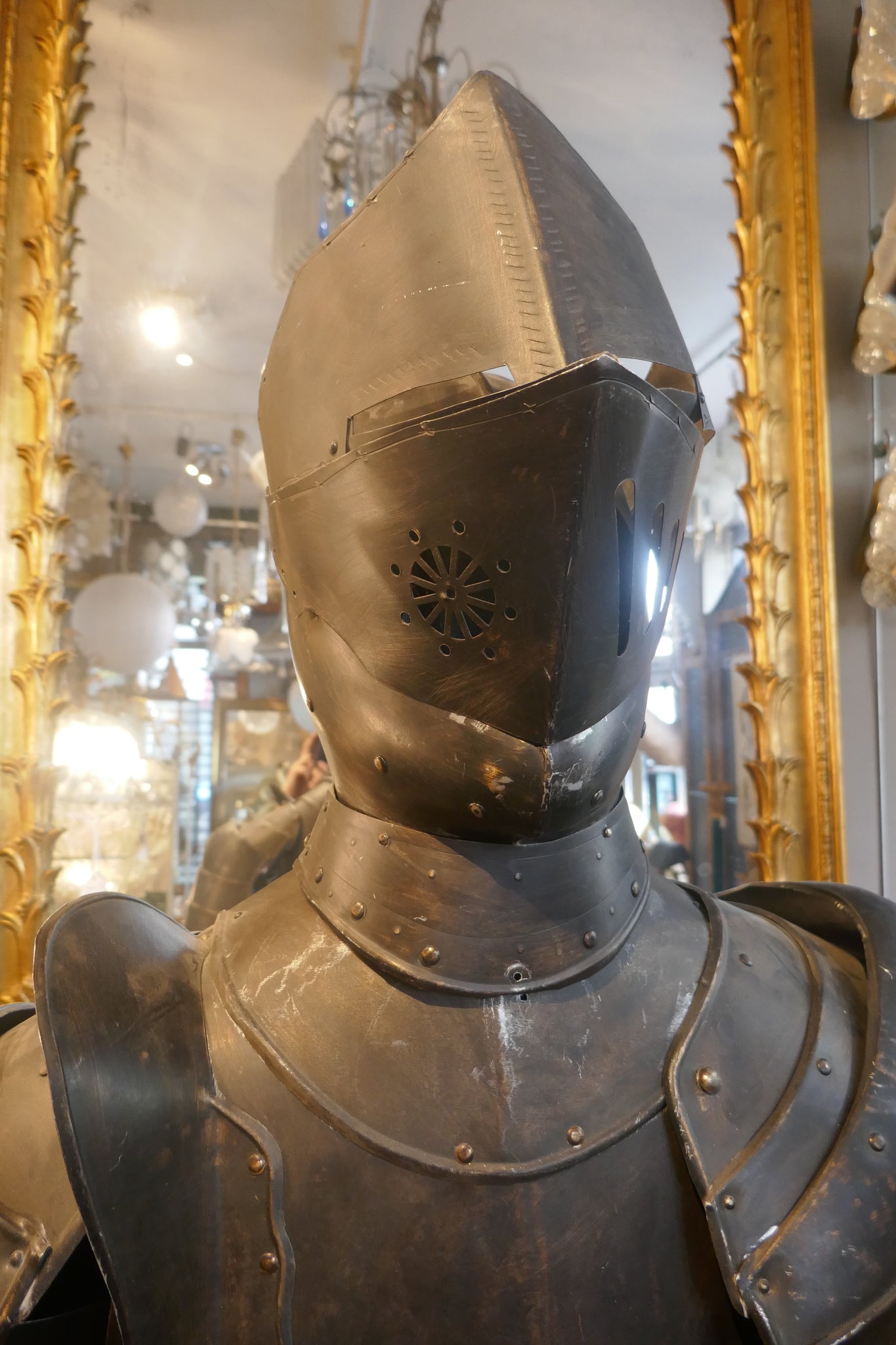 Full size museum display suit of armour  20th century .