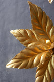 Pair of decorative Italian gold floral wall or ceiling lights circa 1960.