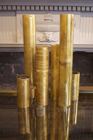 X Pair of Brass Table Lamps