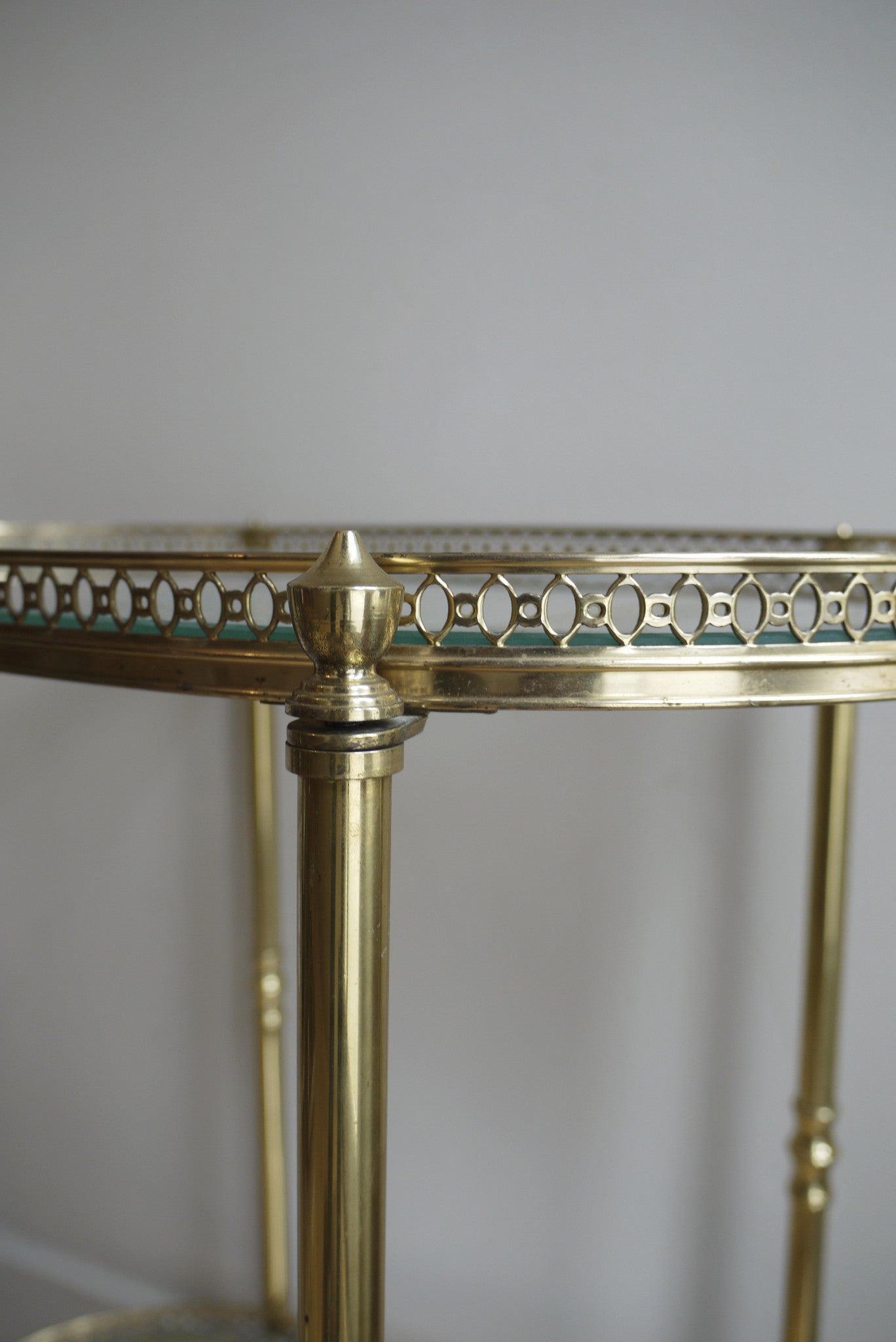 X Large Brass Bar Trolly