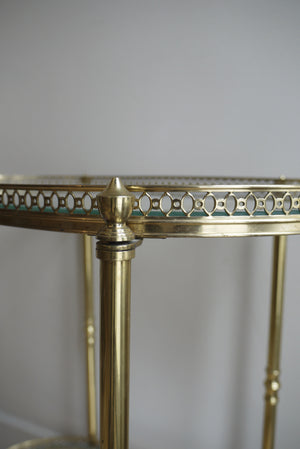 X Large Brass Bar Trolly