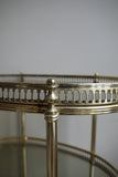 X Three Tier Brass Bar Trolly