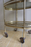 X Three Tier Brass Bar Trolly