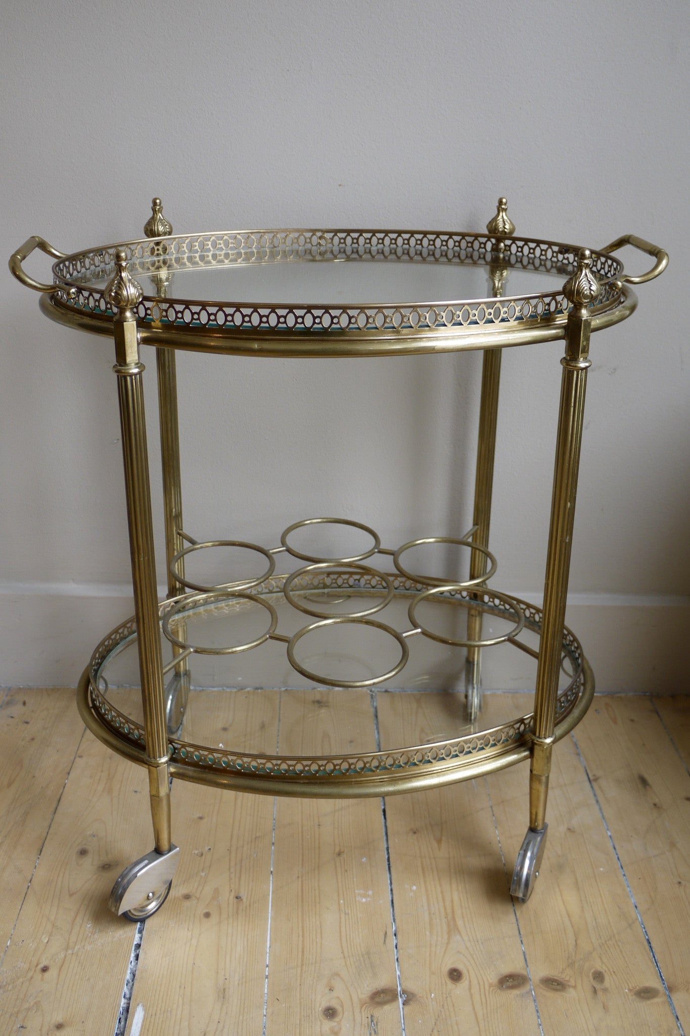 X Brass Bar Trolly