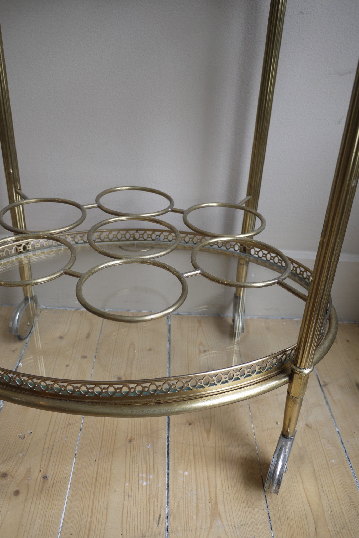X Brass Bar Trolly