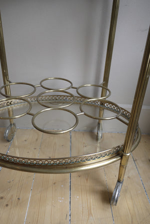 X Brass Bar Trolly