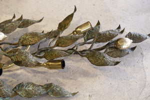 X Amazing Bronze  Ceiling Light with leaves and lemons.