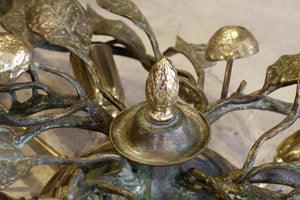 X Amazing Bronze  Ceiling Light with leaves and lemons.