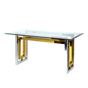 1970's chrome and gold centre table attributed to Romeo Rega .