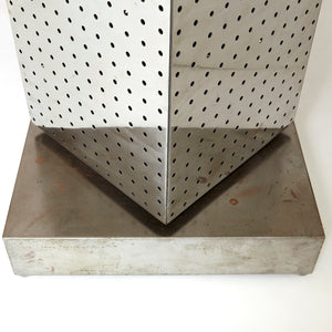 Impressive pair of huge 190 cm brutalist revolving floor lamps .