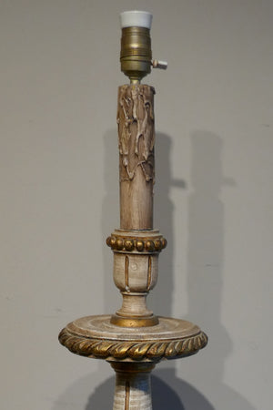 X Gilded Wooden floor lamp