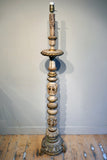 X Gilded Wooden floor lamp